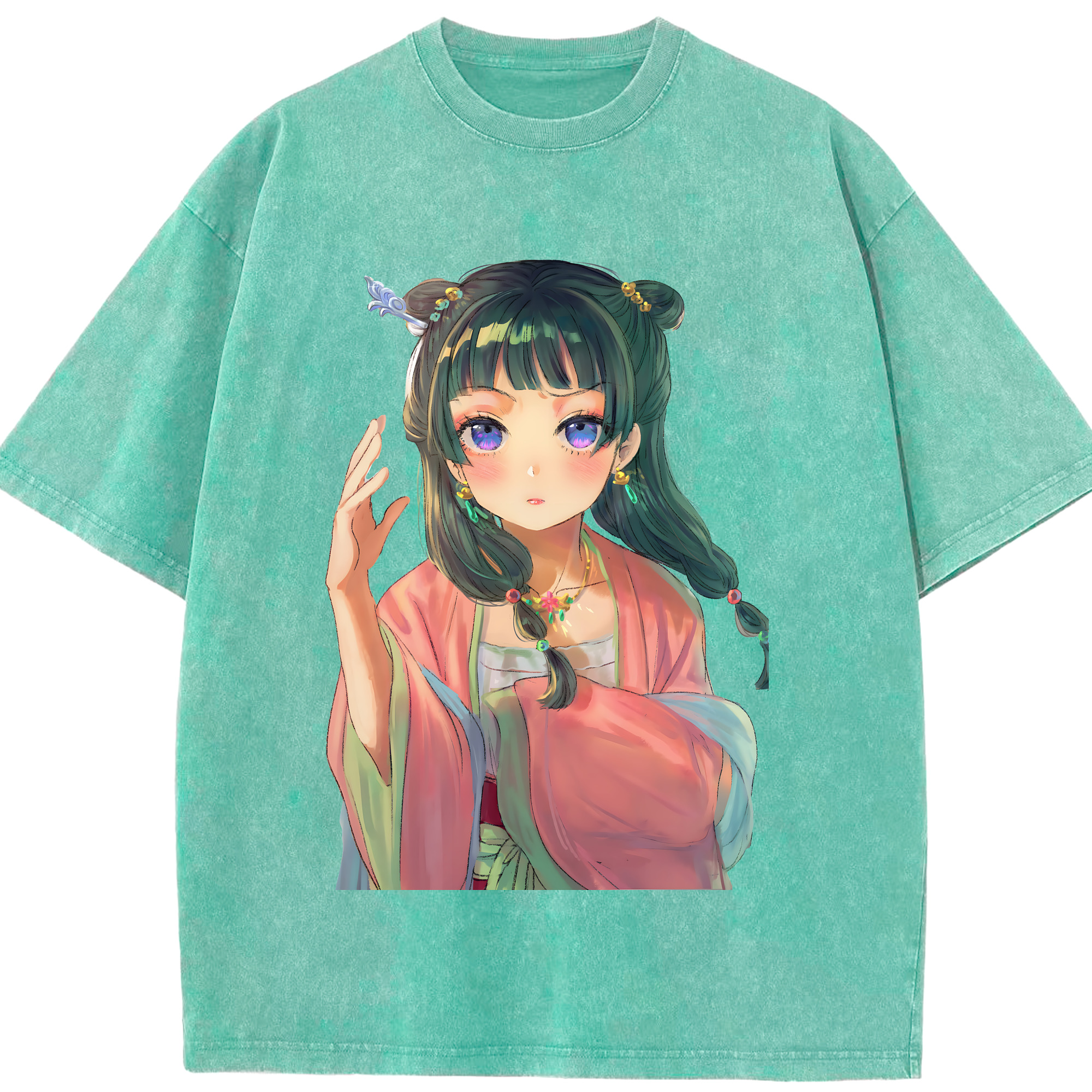 （画像用） 薬屋のひとりごと The Apothecary Diaries 綿100% ヴィンテージ風 半袖Tシャツ（フロントプリント）